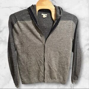 Carbon 2 Cobalt Mens XL Gray Two-Tone Cardigan Hoodie Sweater Button Up‎